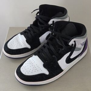 Nike Black, White, and Purple Sneakers